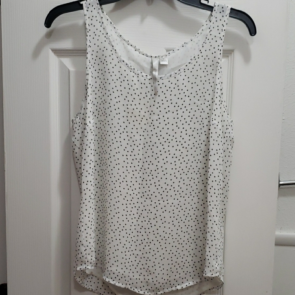LC Lauren Conrad Black and White Ruffle Blouse - Picture 3 of 3